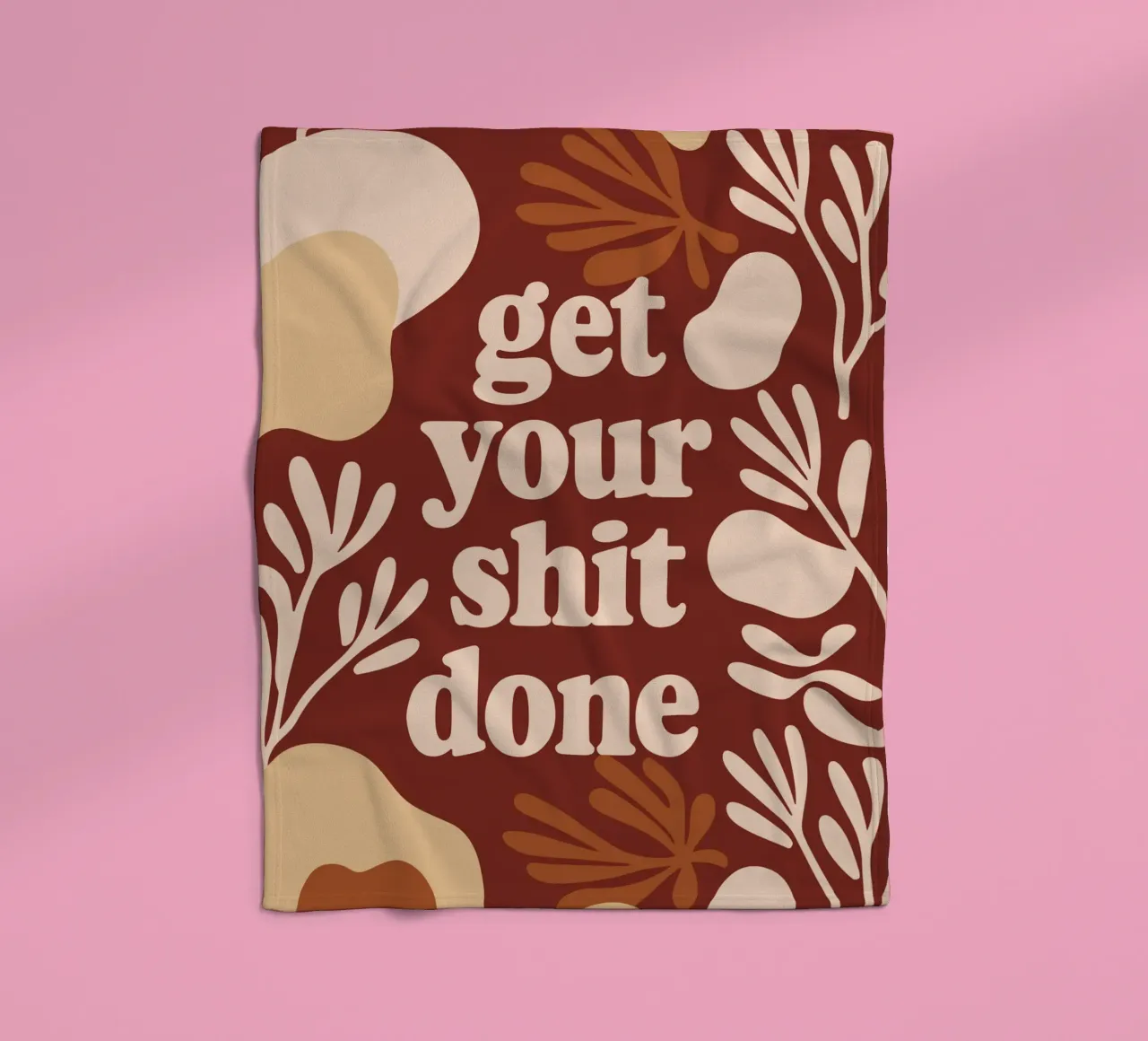 Get Your Shit Done – Bold Boho Motivational coperta in pile da Soleil Basque