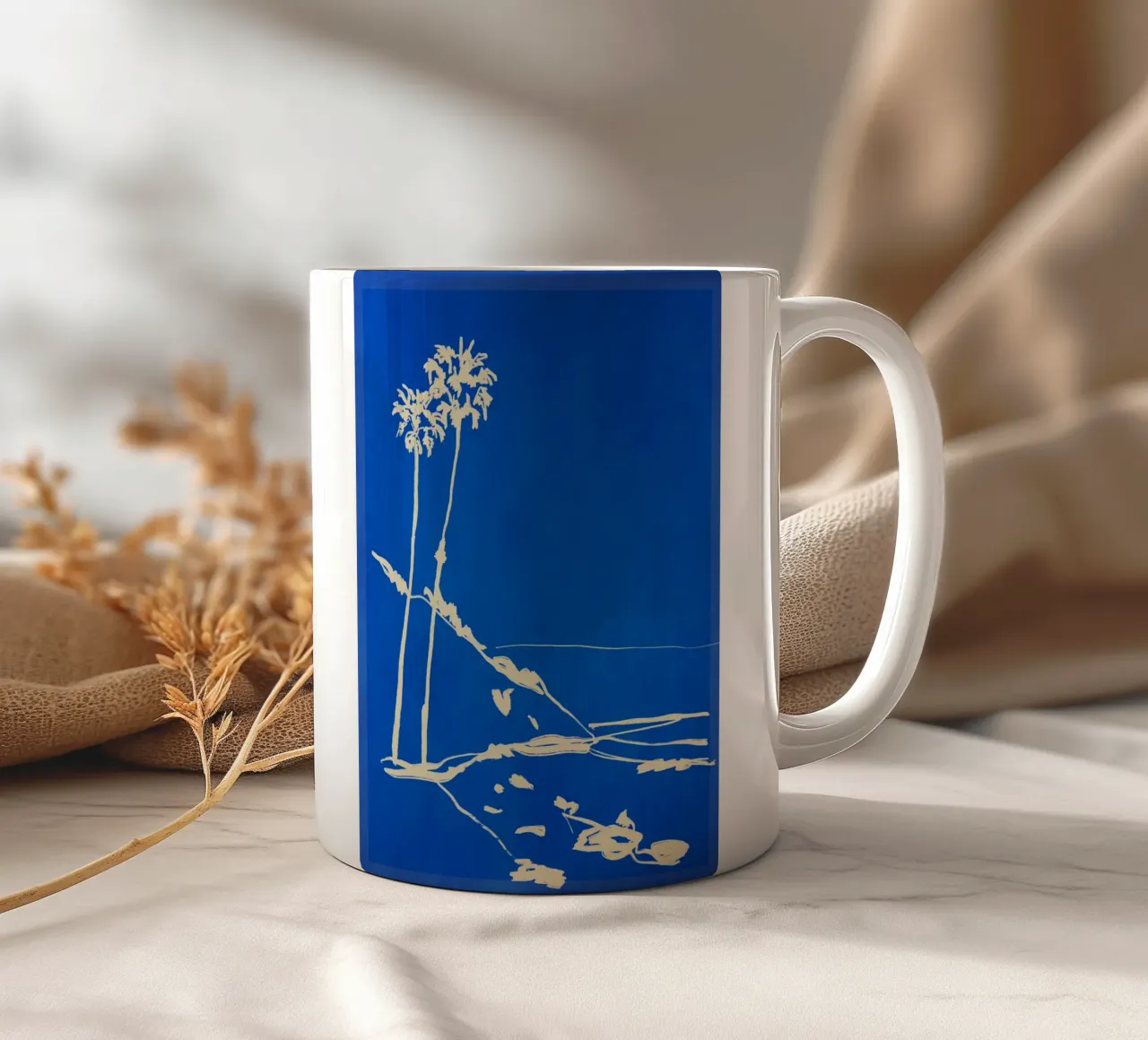 Landschapsschets 8 keramische mok van LeaDArt