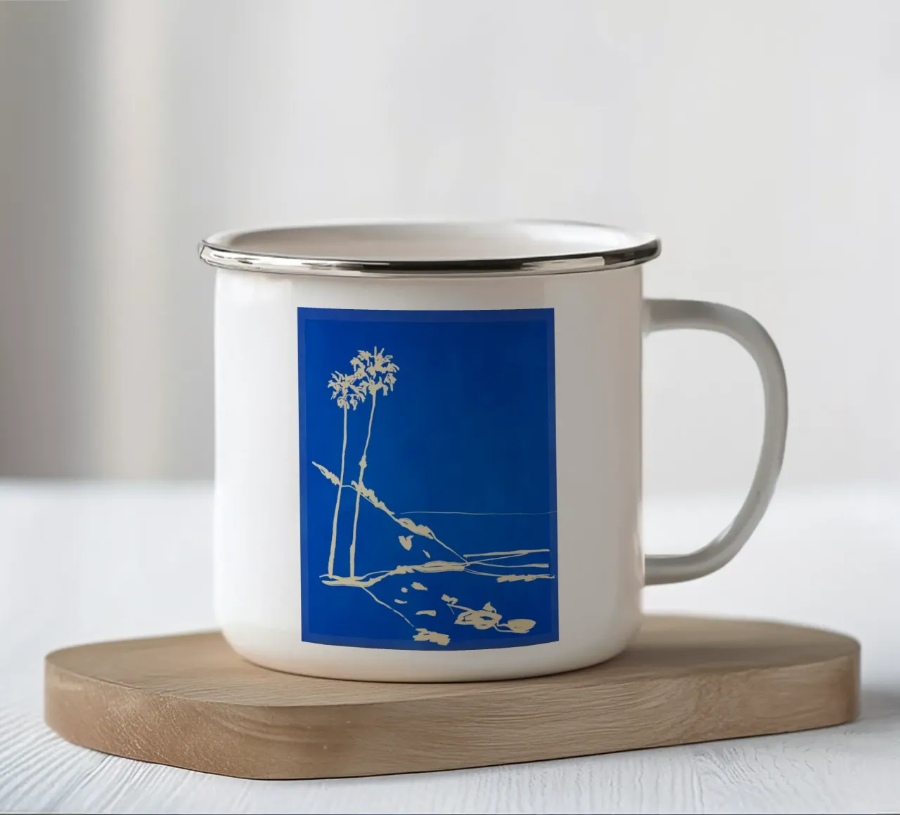 Schizzi di paesaggio 8 tazza in smalto da LeaDArt