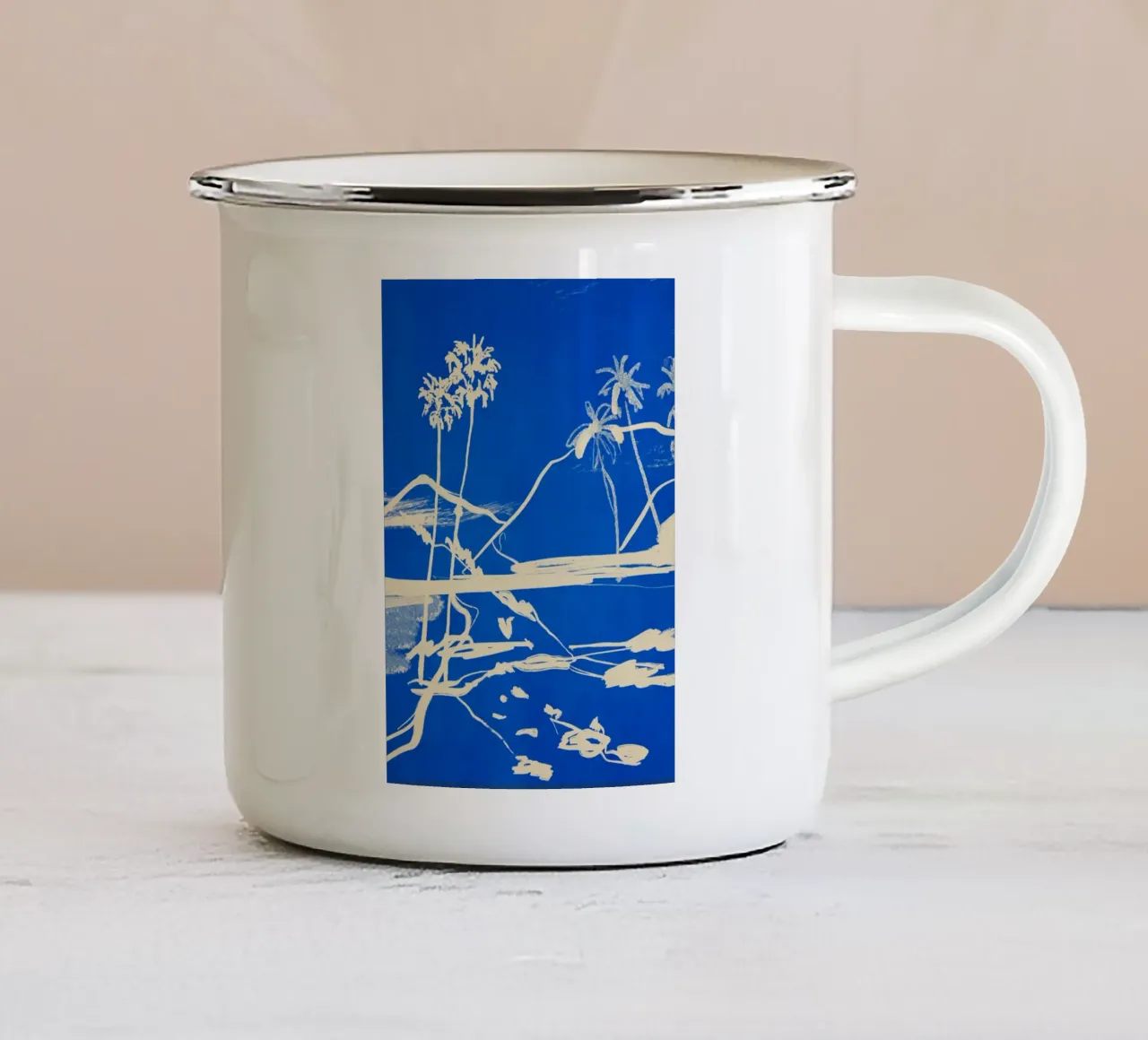 Schizzi di paesaggio 9 tazza in smalto da LeaDArt