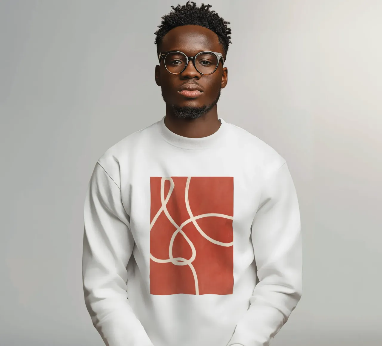 Abstracte lijn 42 sweatshirt van LeaDArt