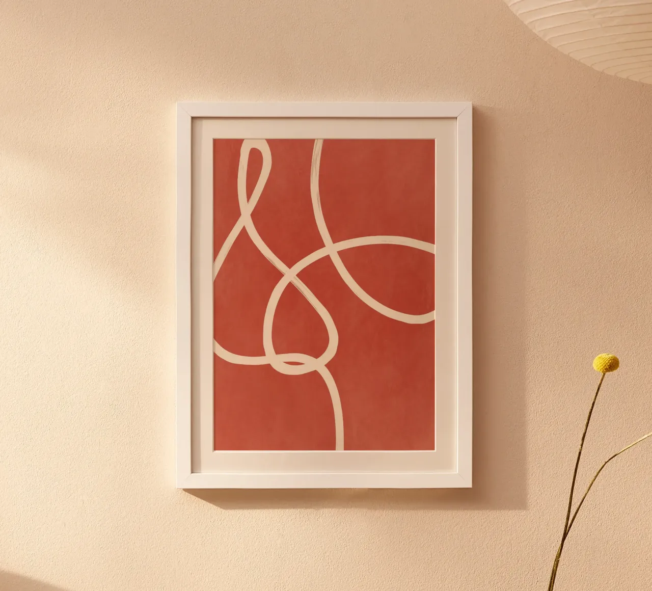 Linea astratta 42 poster con telaio in alluminio da LeaDArt