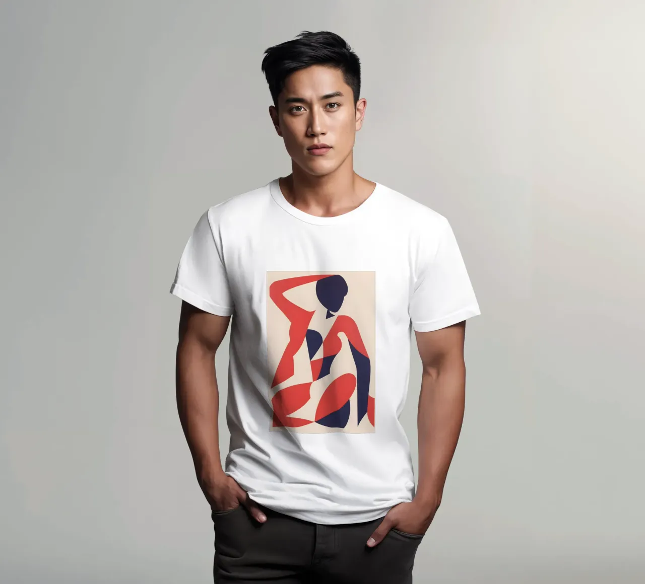 Female nude pose t-shirt by Carinaprint