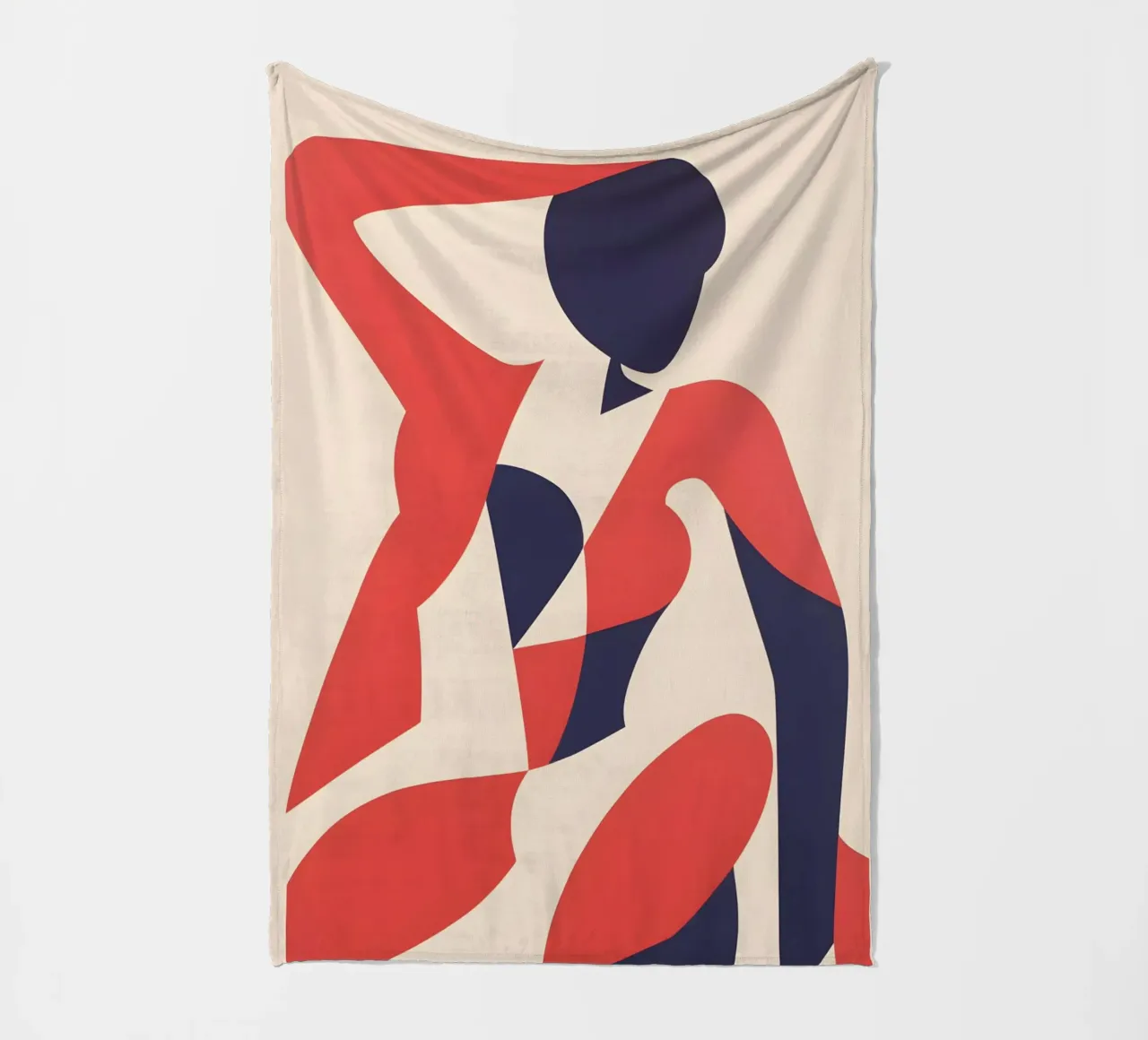 Female nude pose fleece blanket by Carinaprint
