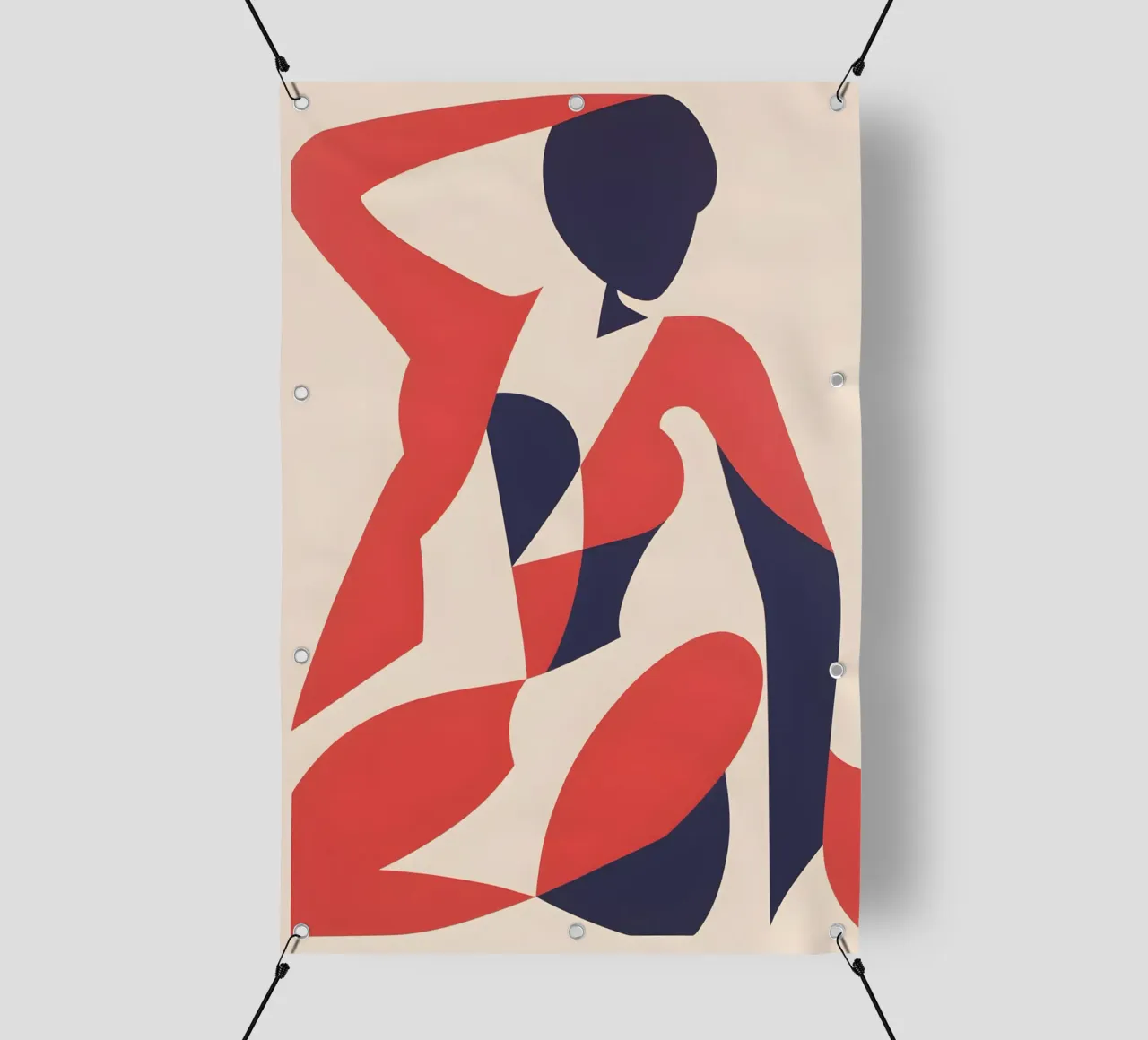 Posa nuda femminile telo in pvc da Carinaprint