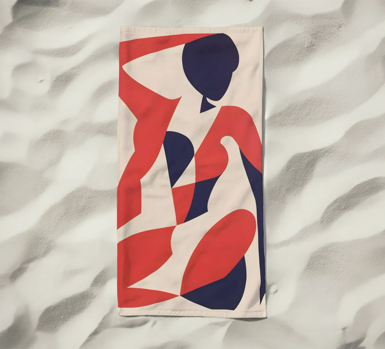 Female nude pose beach towel by Carinaprint