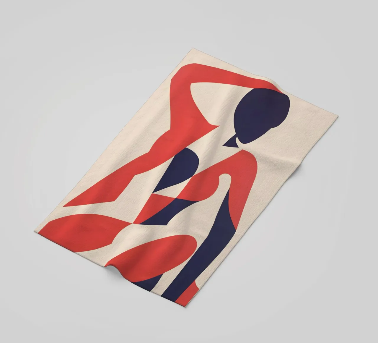 Female nude pose beach towel by Carinaprint
