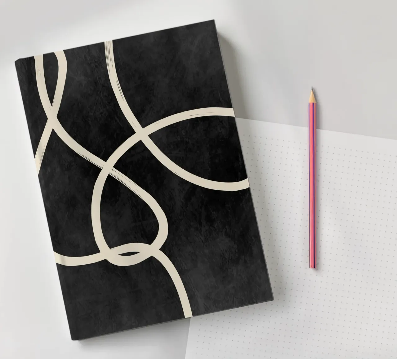 Abstract Line 41 notebook by LeaDArt