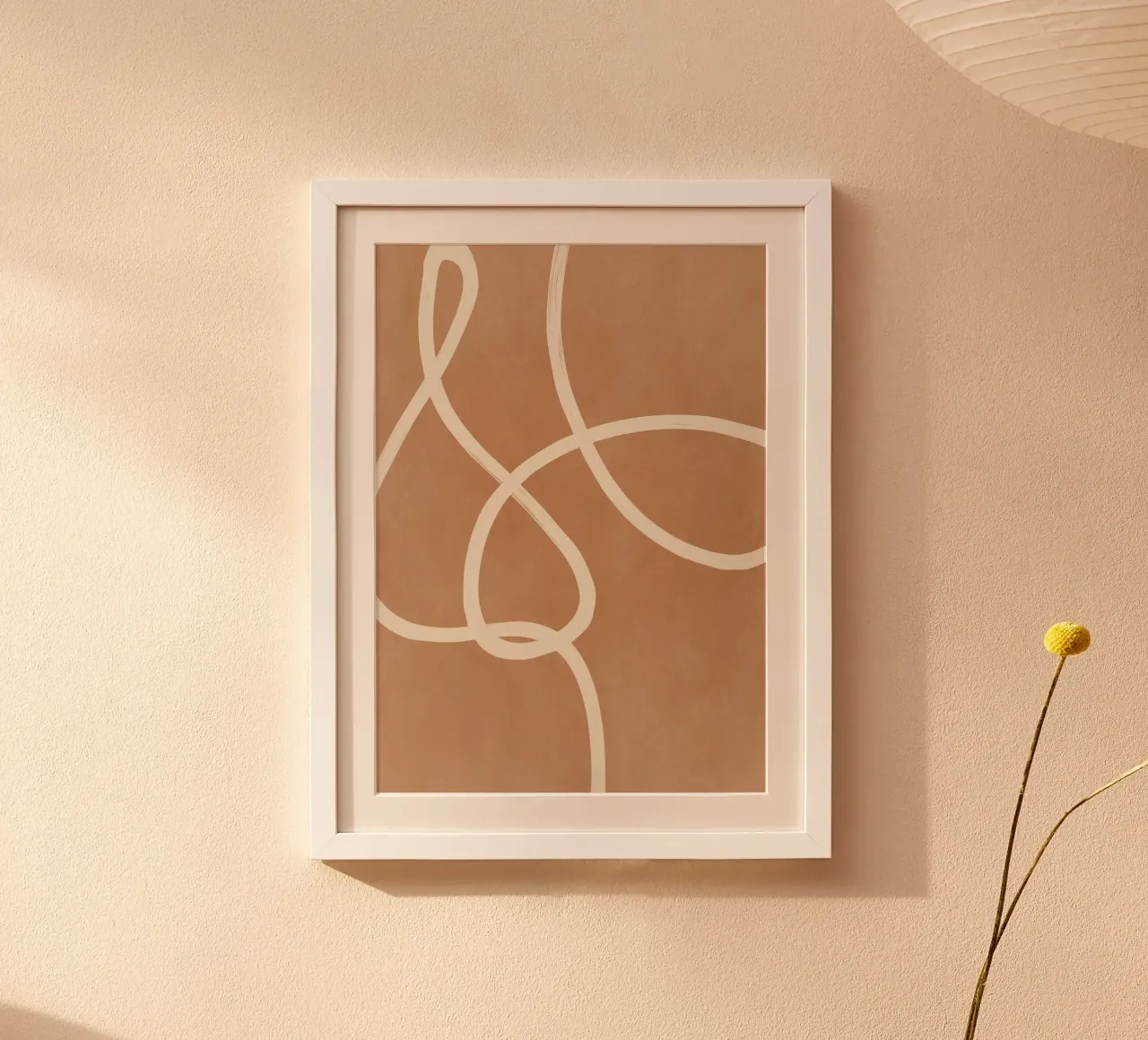 Linea astratta 40 poster con telaio in legno da LeaDArt