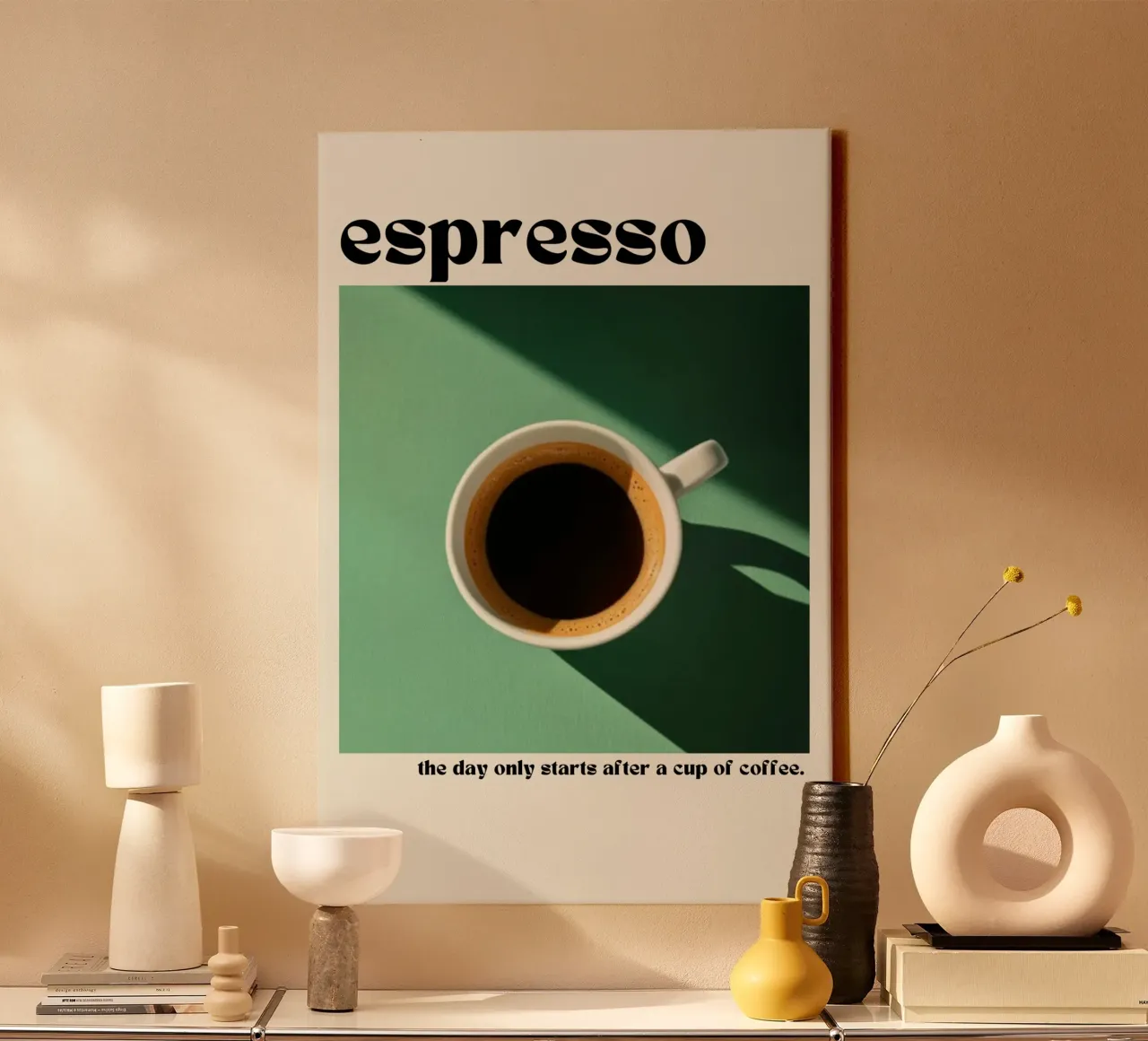 espresso tela con Cornice a cassetta da NORDLICHT DESIGNS