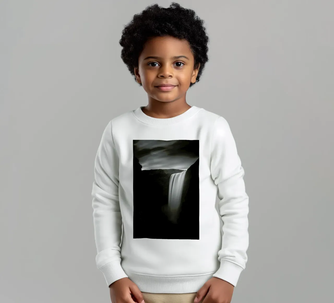 Skogafoss Study 1 felpa bambino da Michael J. Reibert
