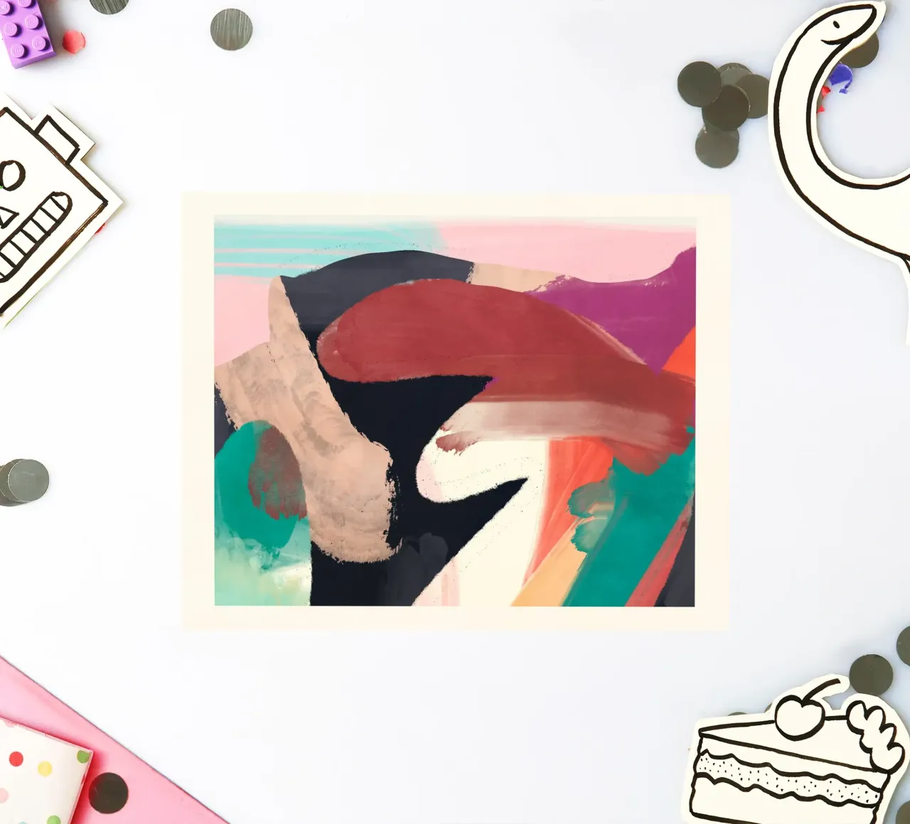 Abstract Painting sticker by LeaDArt