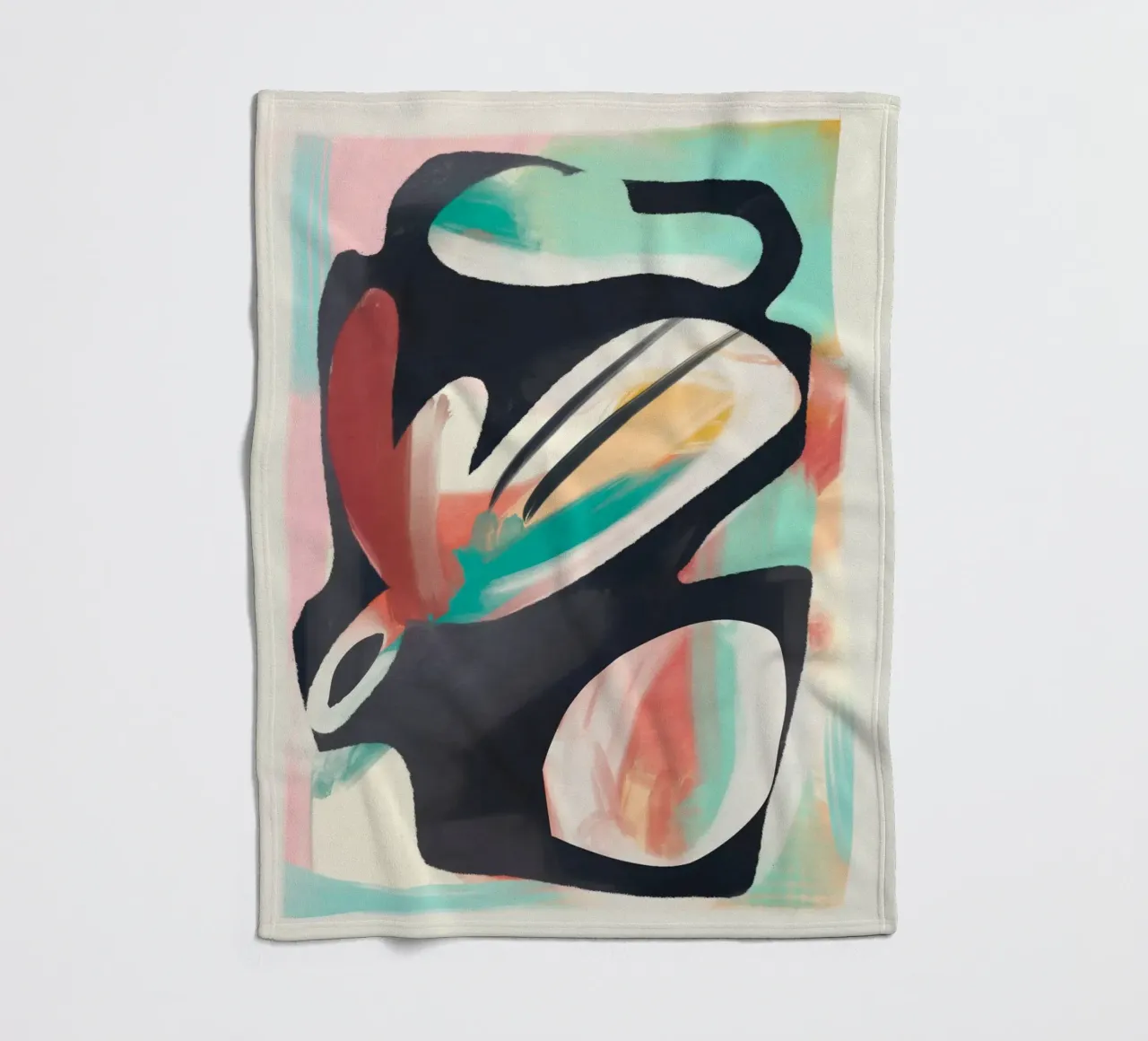 Abstract Painting 2 fleece blanket by LeaDArt