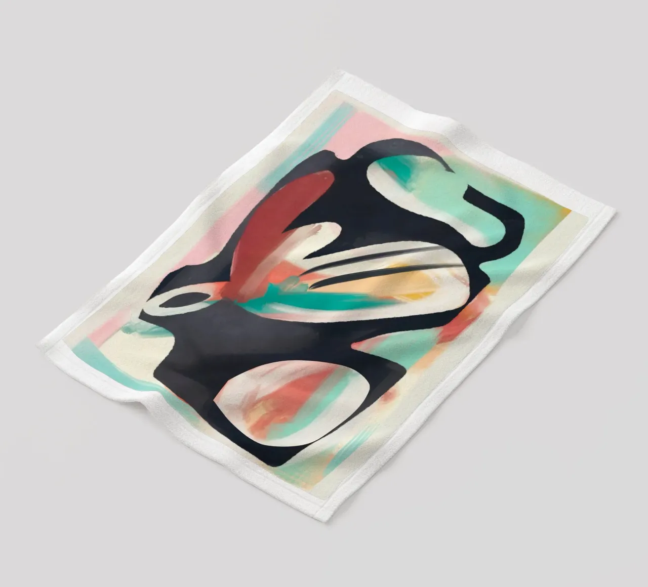 Abstract Painting 2 fleece blanket by LeaDArt