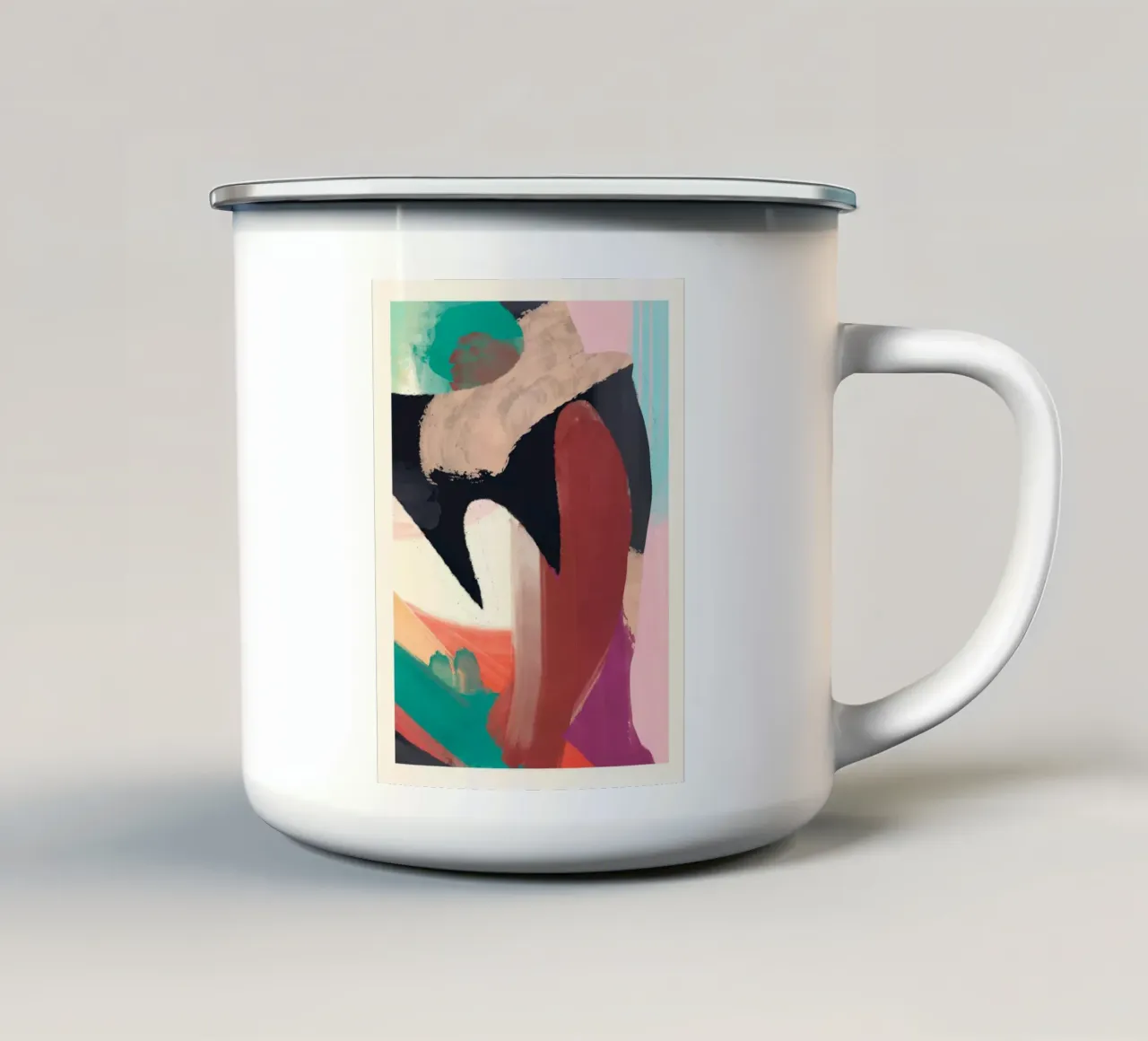 Pittura astratta 3 tazza in smalto da LeaDArt