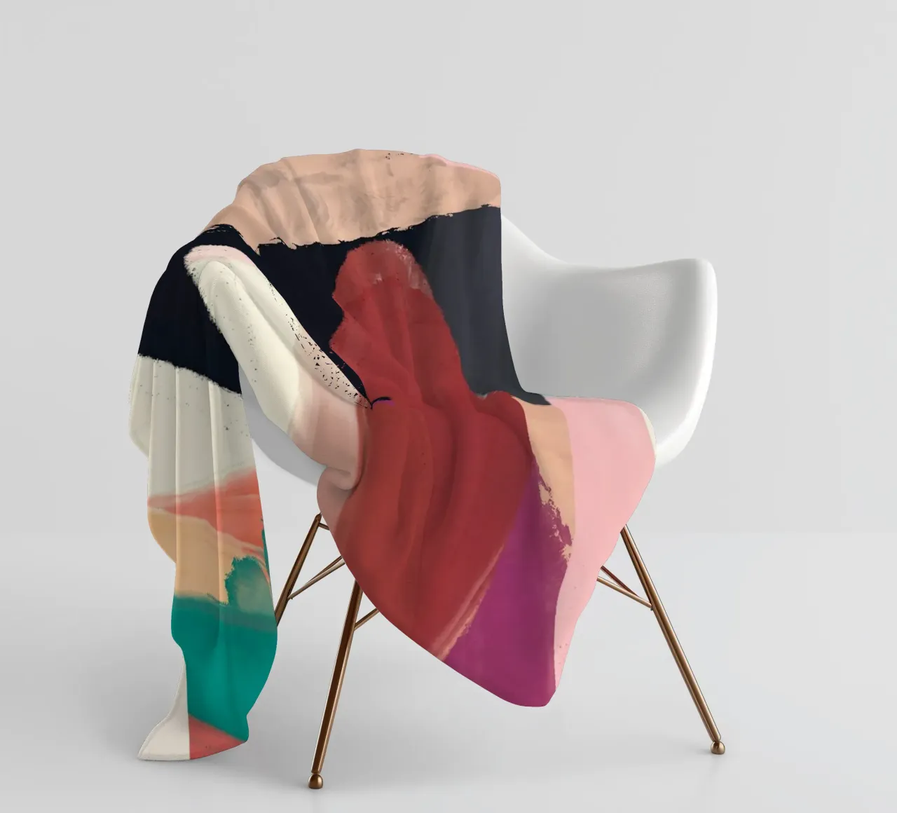 Abstract Painting 3 fleece blanket by LeaDArt