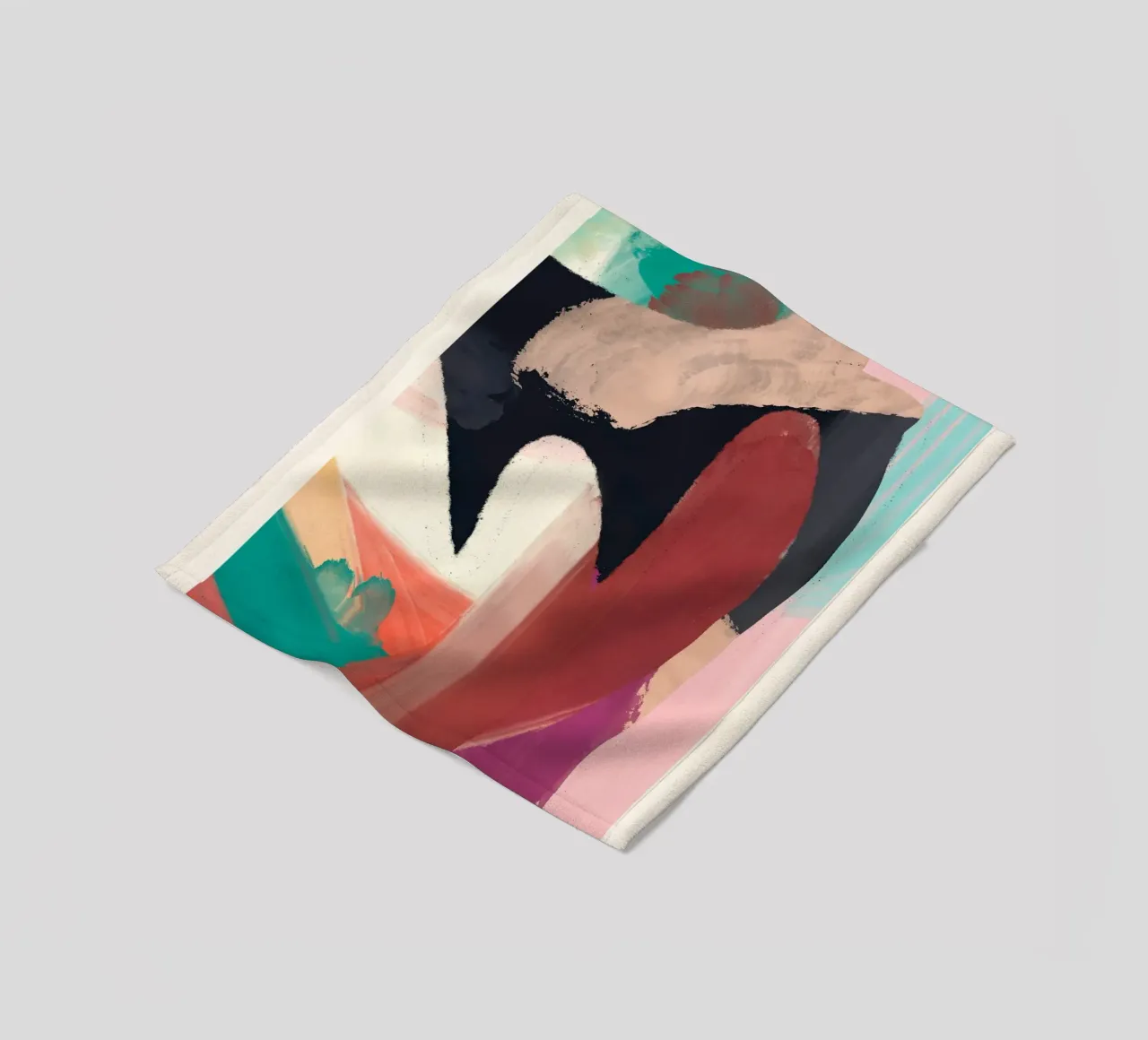 Abstract Painting 3 fleece blanket by LeaDArt