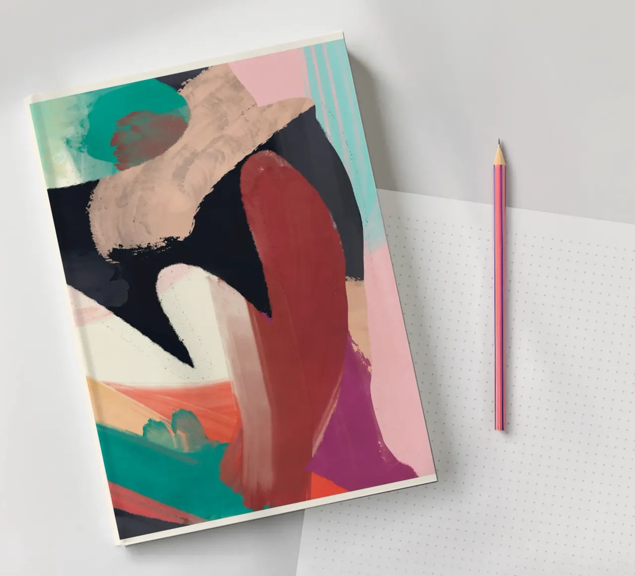 Abstrakte Malerei 3 Notizbuch von LeaDArt