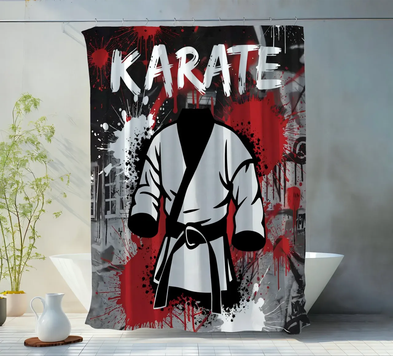 Karate: The Way of the Warrior shower curtain by GameDay Studio