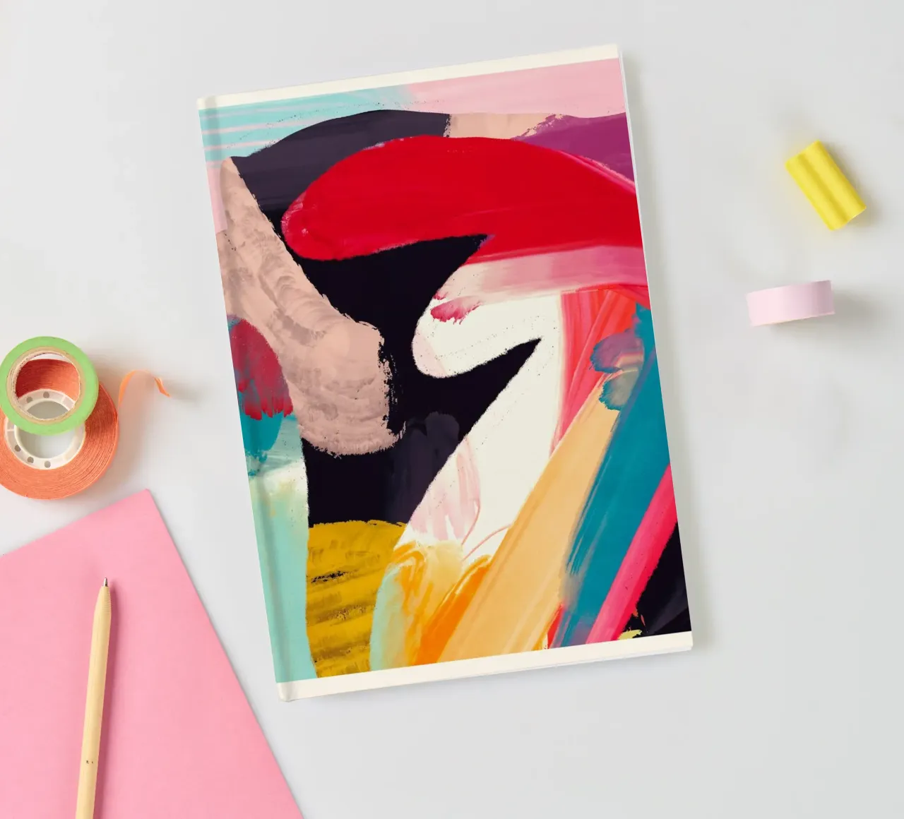 Abstract Painting 4 notebook by LeaDArt