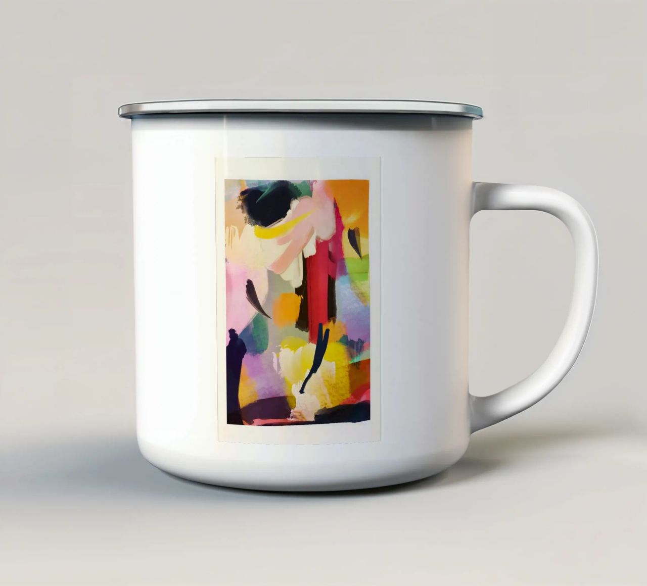 Pittura astratta 5 tazza in smalto da LeaDArt