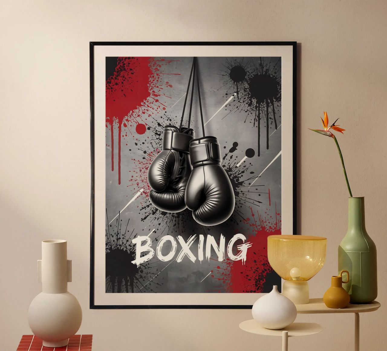 Boxen: Graffiti Boxerhandschuhe Poster von GameDay Studio