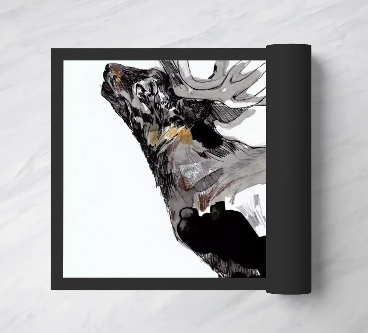 Hirsch 1 doormat by Mala Alani