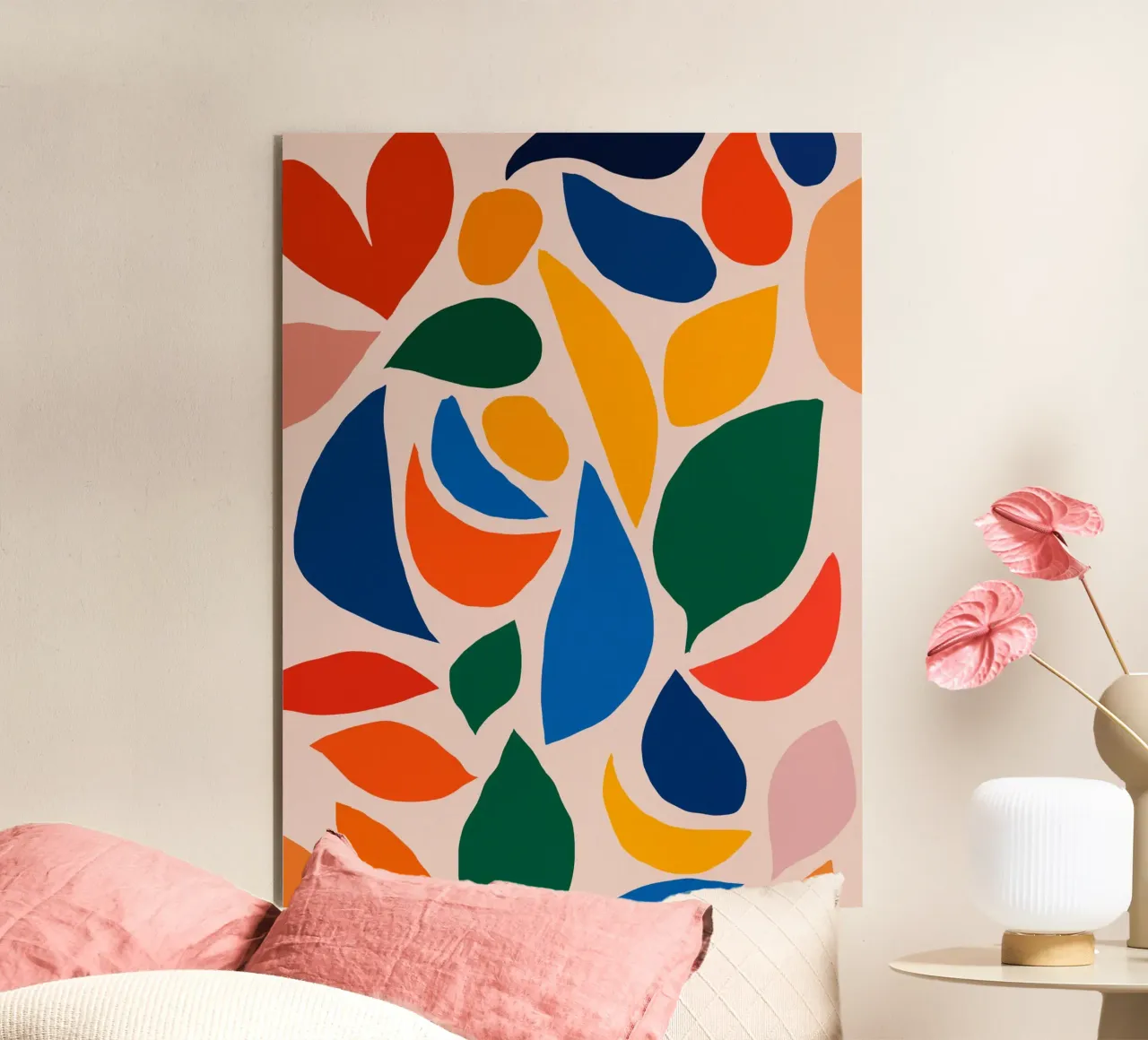 Colorful leaf cut out shape alu-dibond by Little Dean