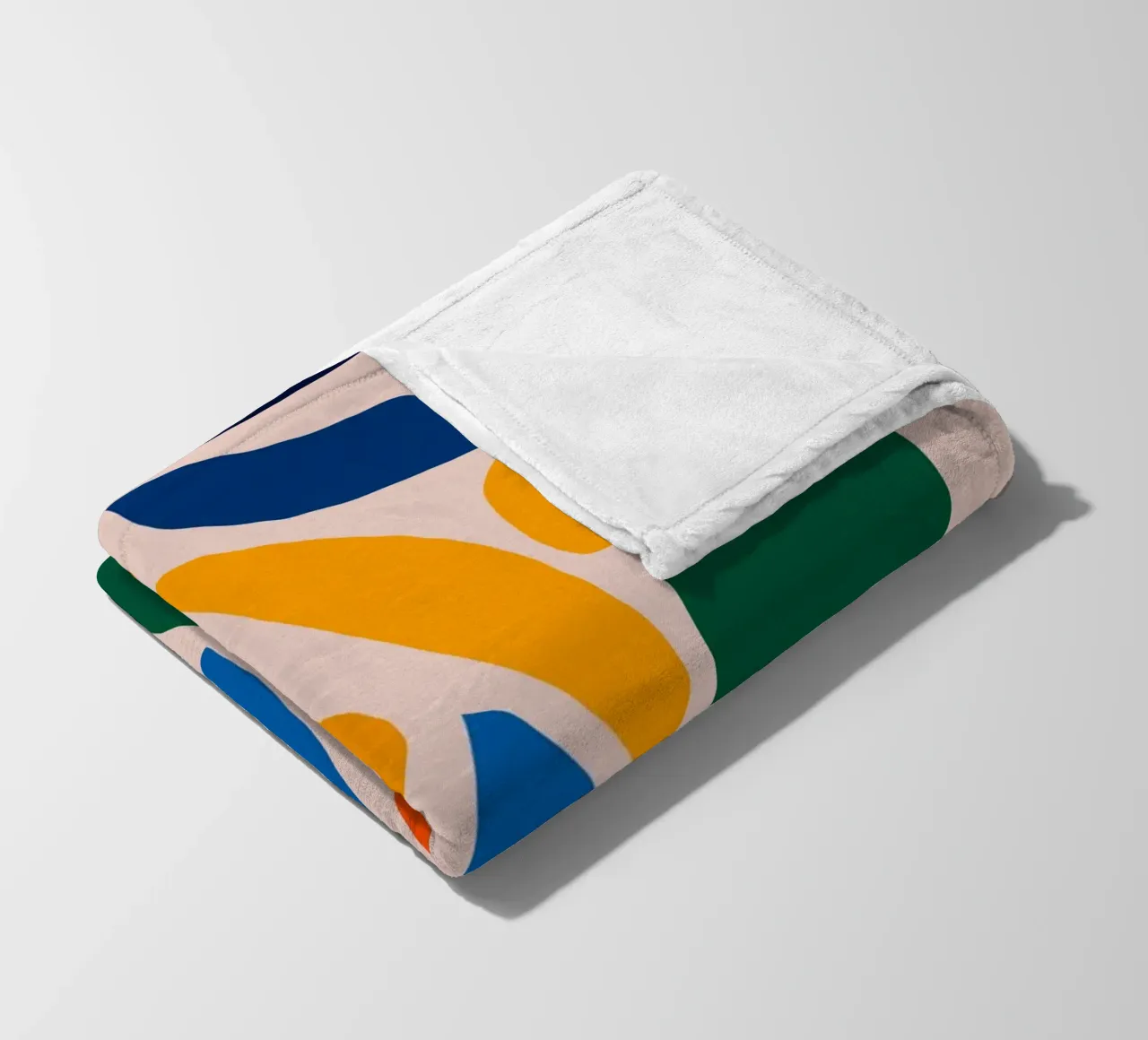 Colorful leaf cut out shape fleece blanket by Little Dean