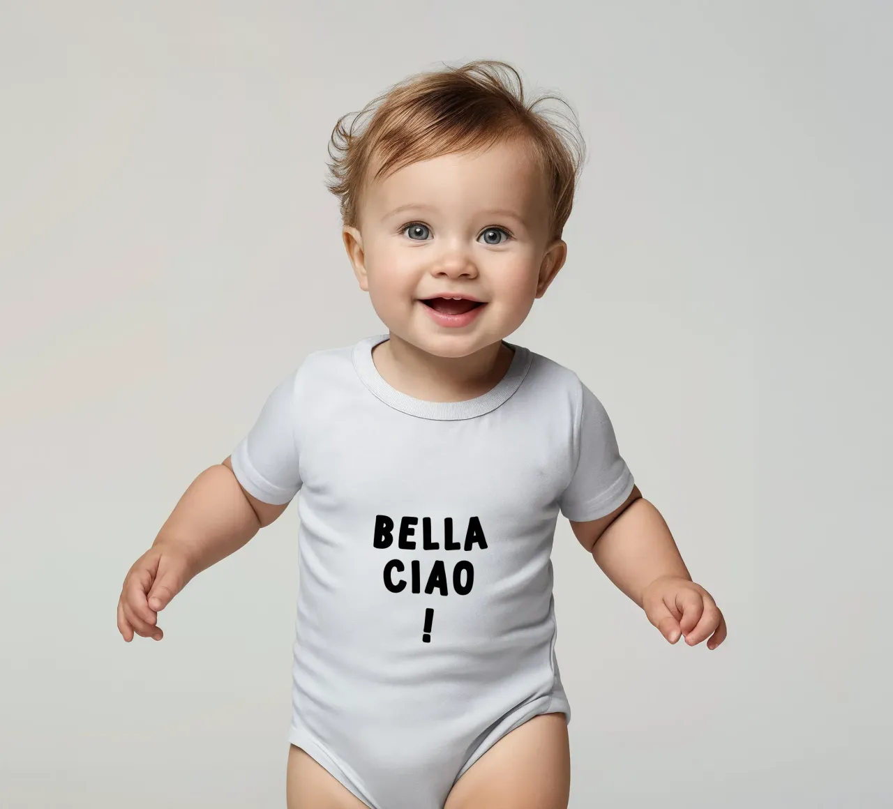 Bella Ciao body neonato maniche corte da YV TYPOGRAPHY