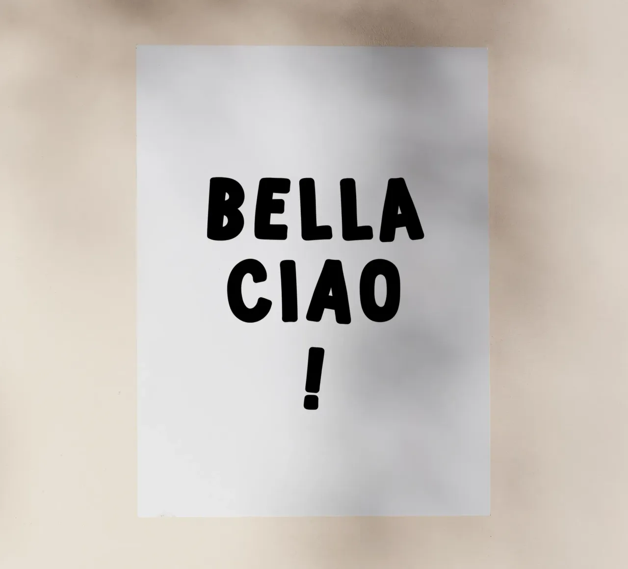 Bella Ciao pellicola backlit da YV TYPOGRAPHY