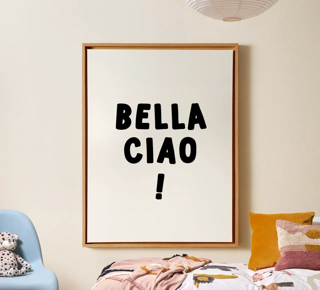 Bella Ciao tela con Cornice a cassetta da YV TYPOGRAPHY