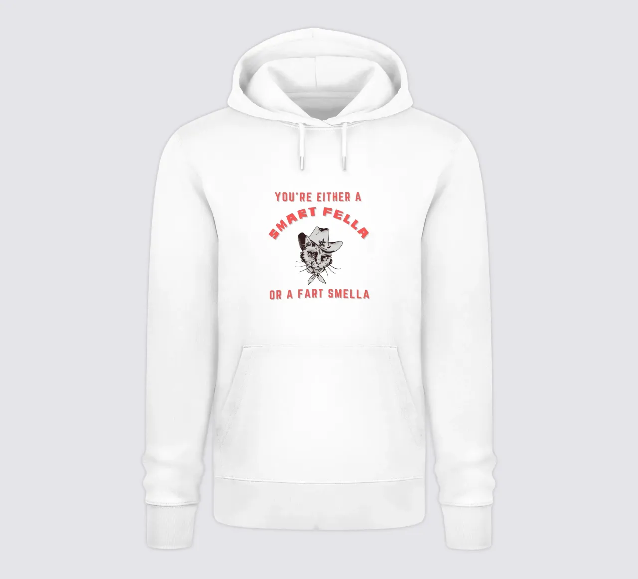 Cat Are You A Smart Fella Or Fart Smella Retro Cartoon felpa con cappuccio da ririedis