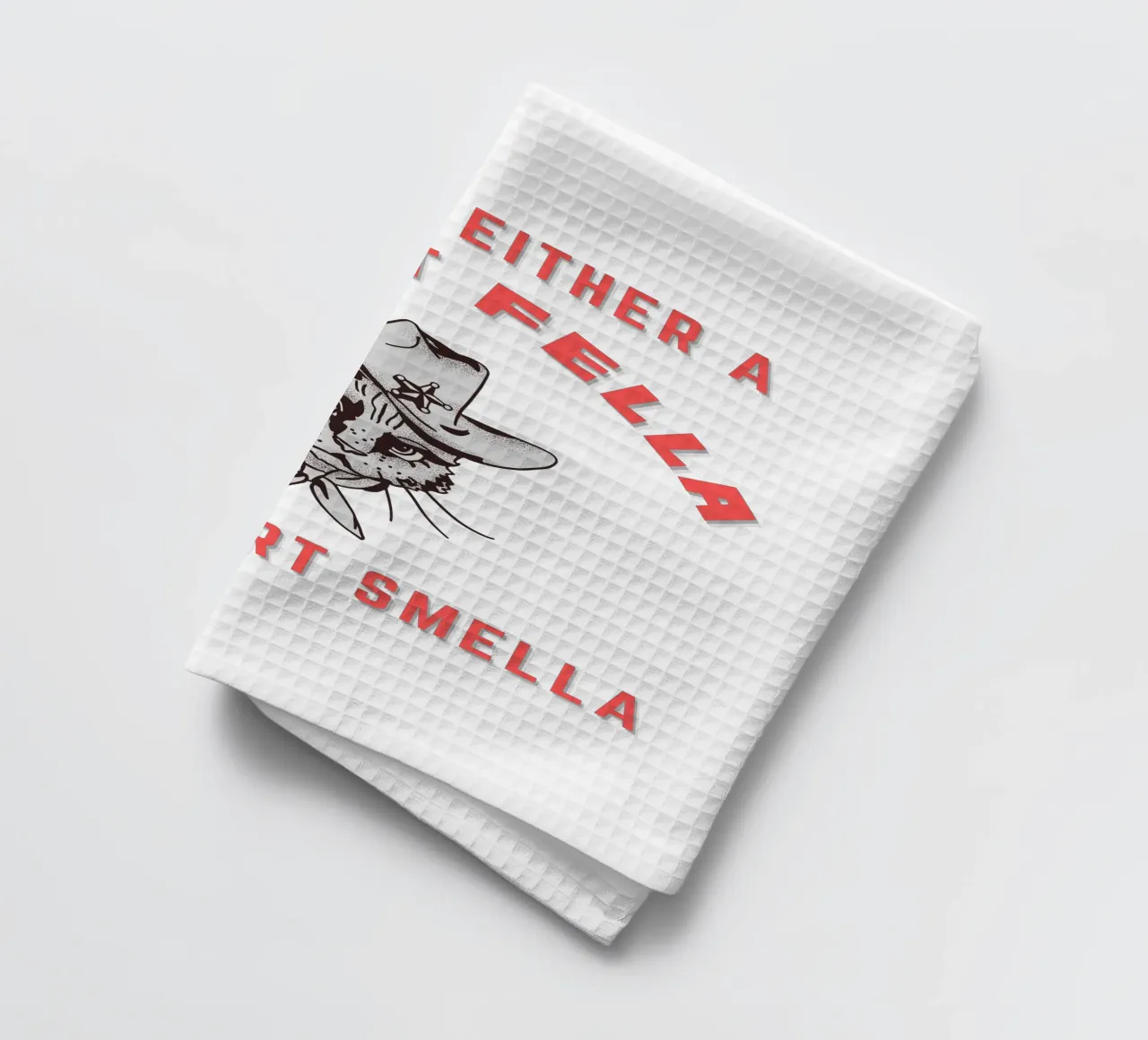 Cat Are You A Smart Fella Or Fart Smella Retro Cartoon canovaccio da cucina da ririedis