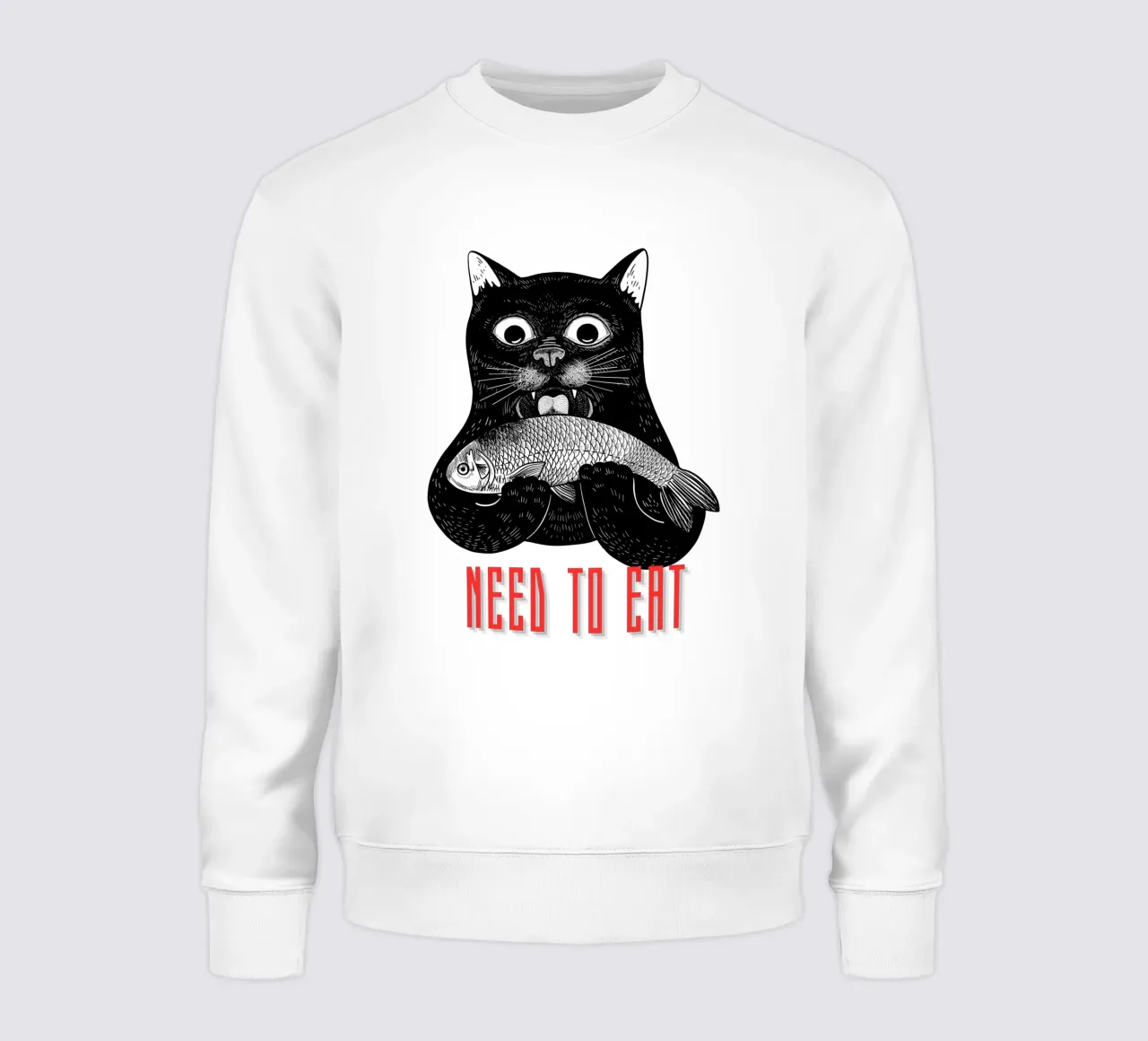 EL GATO NECESITA COMER sudadera de ririedis