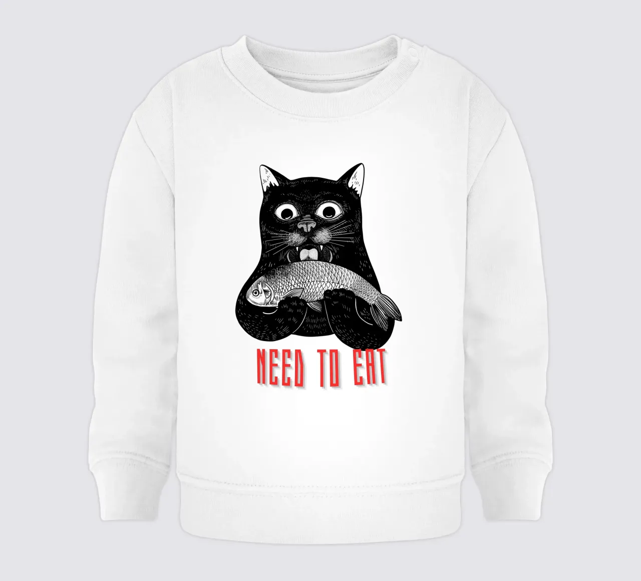 EL GATO NECESITA COMER sudadera de bebé de ririedis