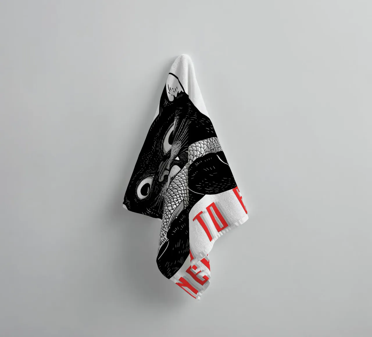 CAT NEED TO EAT towel by ririedis