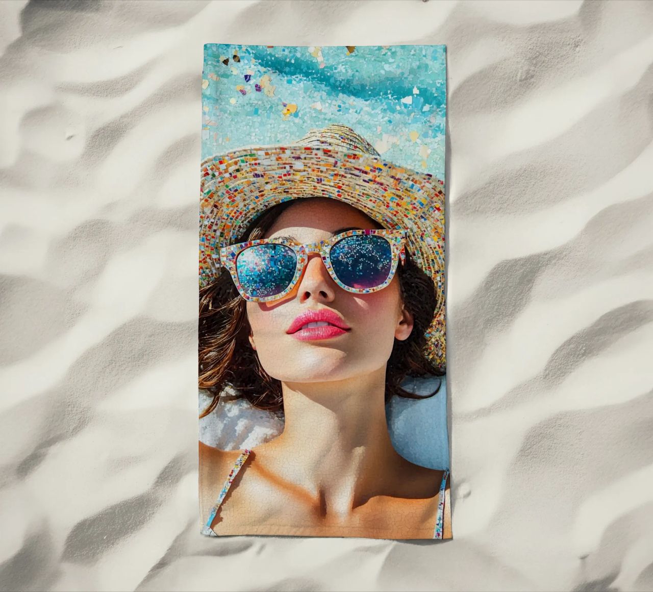 Eleganza femminile estiva telo mare da Carinaprint
