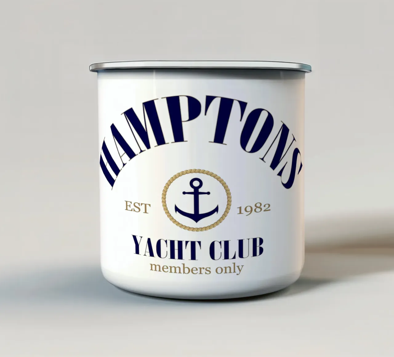 HAMPTONS YACHT CLUB tazza in smalto da ririedis
