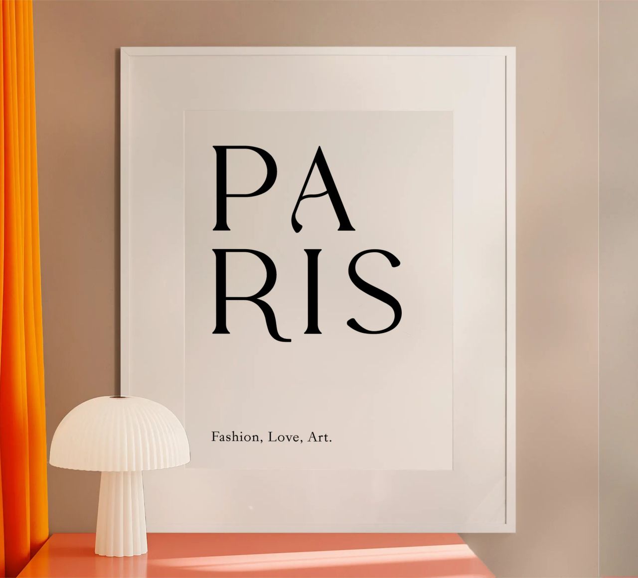 Paris Fashion, Love, Art Typography poster de YV TYPOGRAPHY