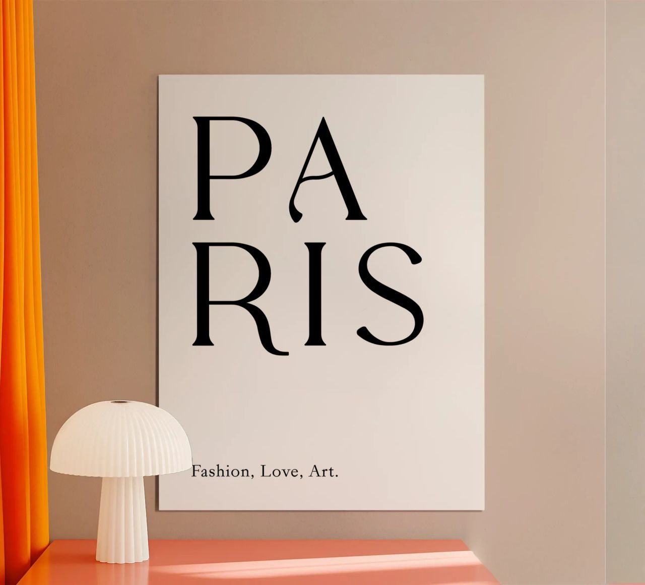 Paris Fashion, Love, Art Typography poster de YV TYPOGRAPHY