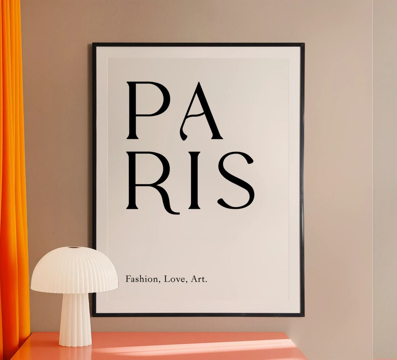 Paris Fashion, Love, Art Typography poster de YV TYPOGRAPHY