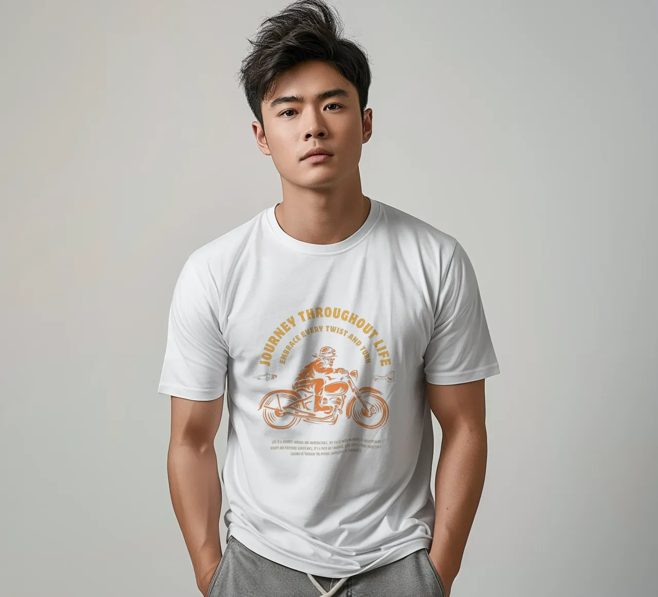journey throughout life motor cycle t-shirt by ririedis