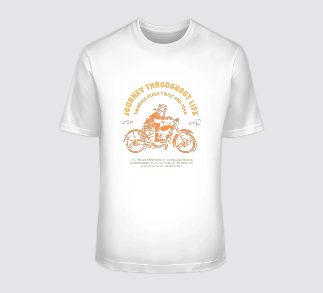 journey throughout life motor cycle t-shirt by ririedis