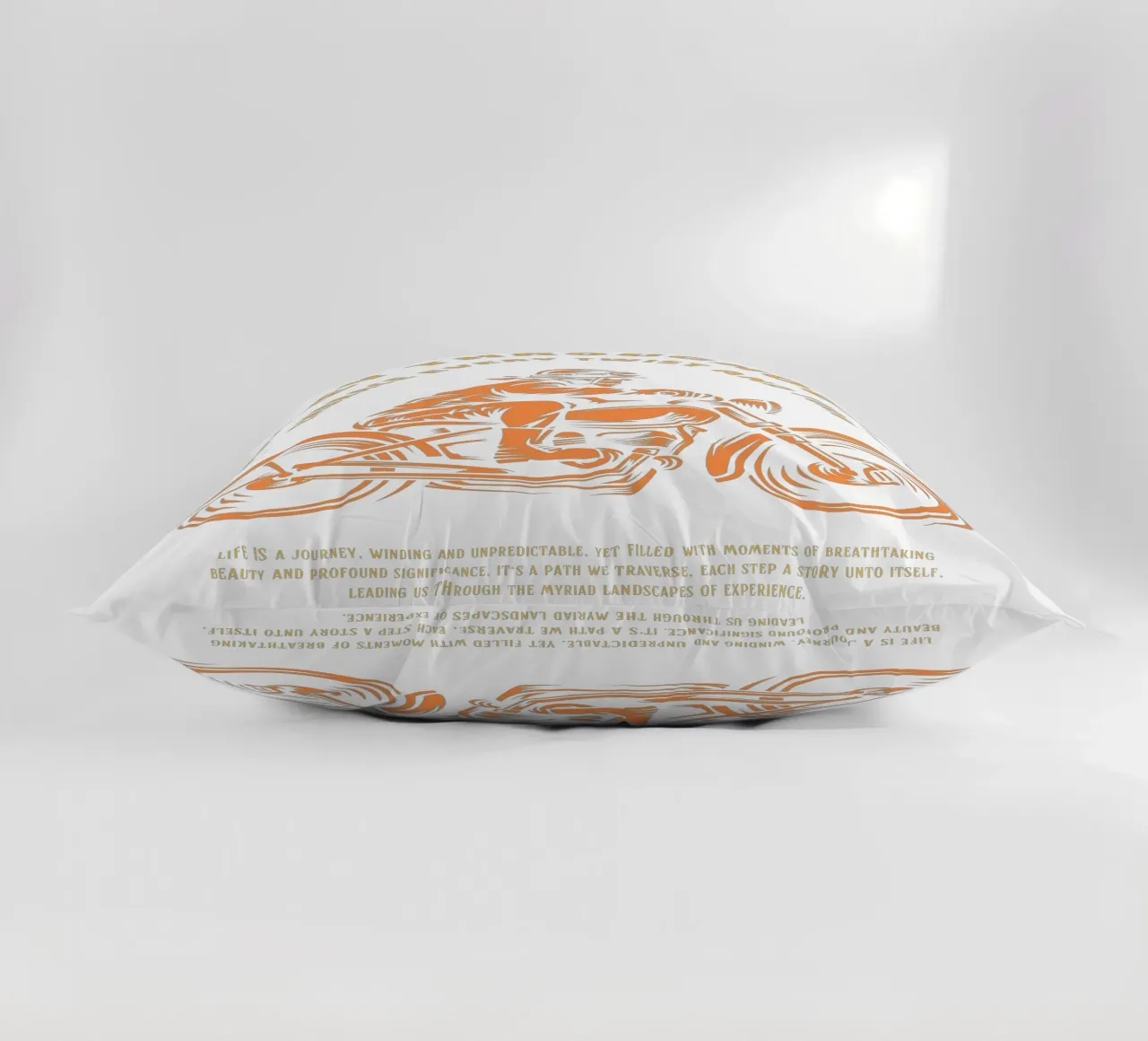 journey throughout life motor cycle decorative cushion by ririedis