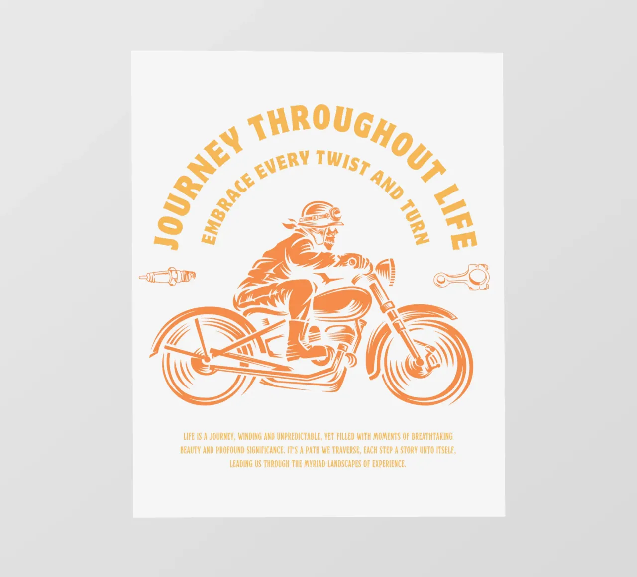 Reise durch das Leben Motorrad Fototapete von ririedis