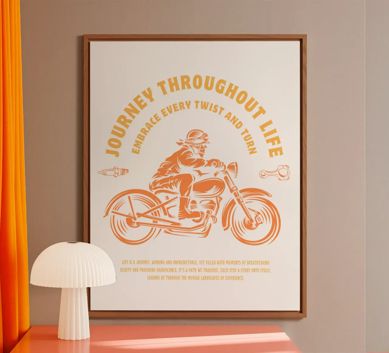 journey throughout life motor cycle alu-dibond by ririedis