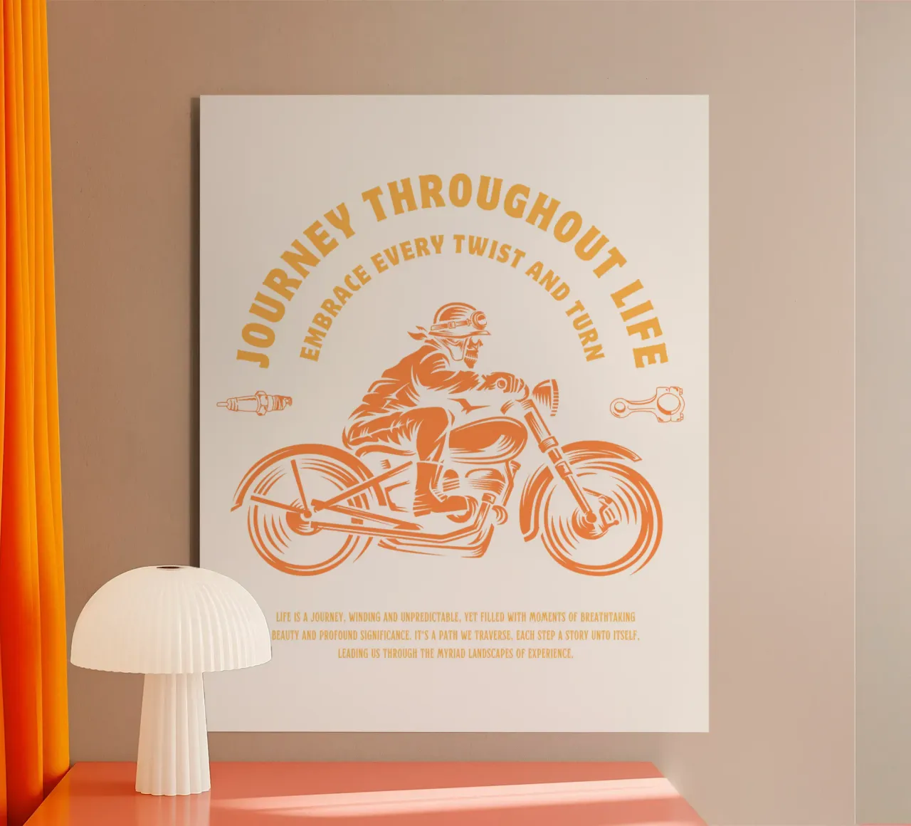 journey throughout life motor cycle alu-dibond by ririedis