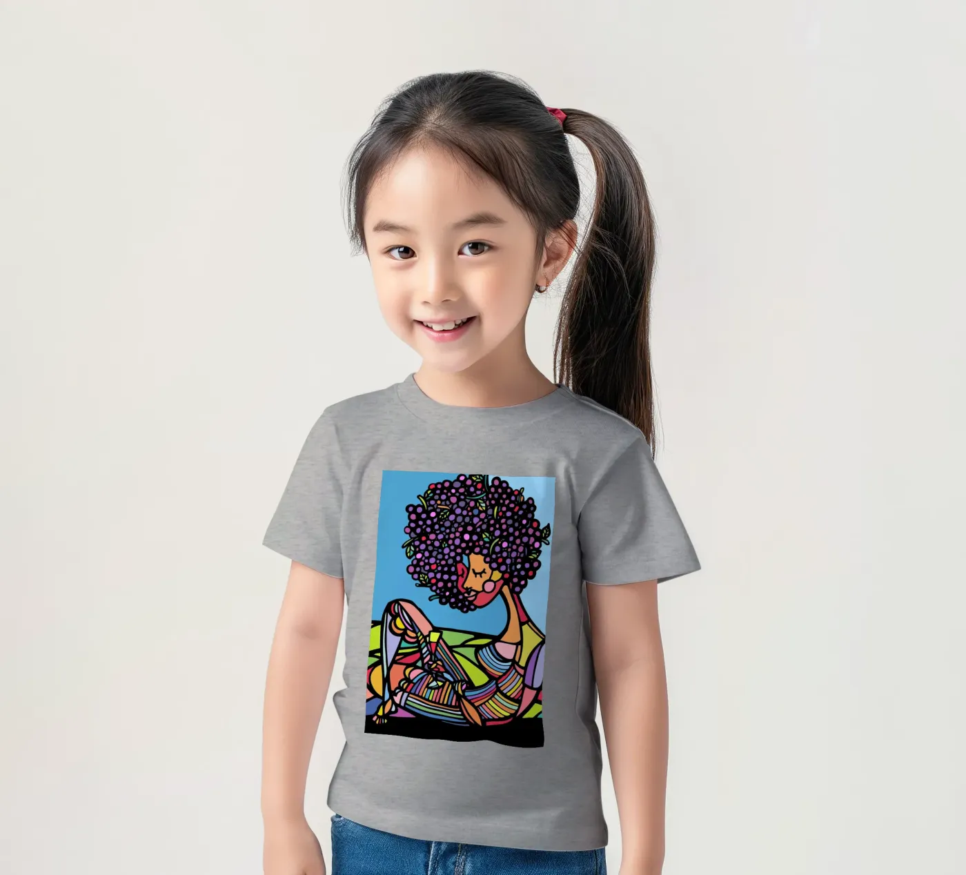 Afro kinder t-shirt van Ninhol