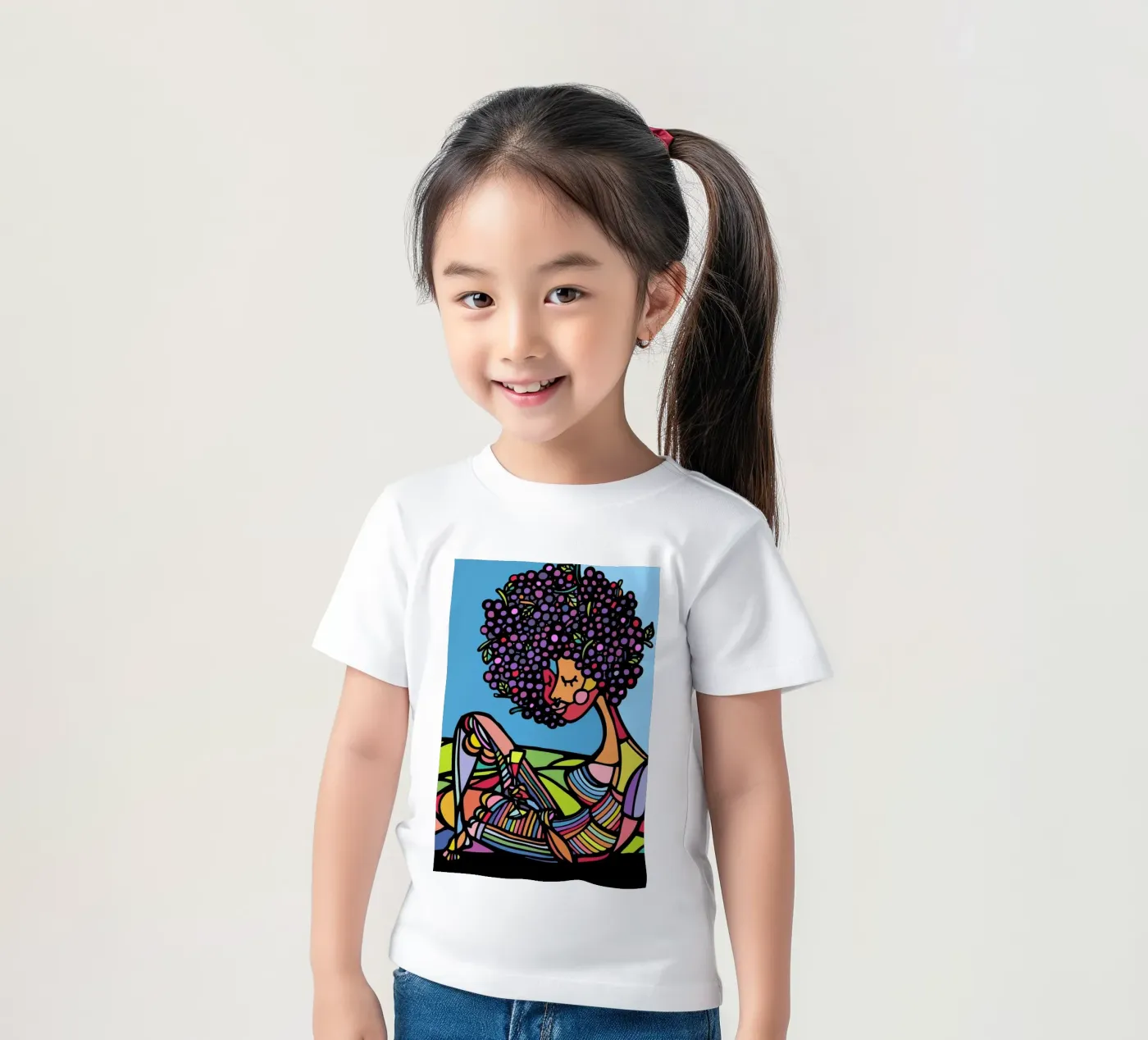 Afro kinder t-shirt van Ninhol
